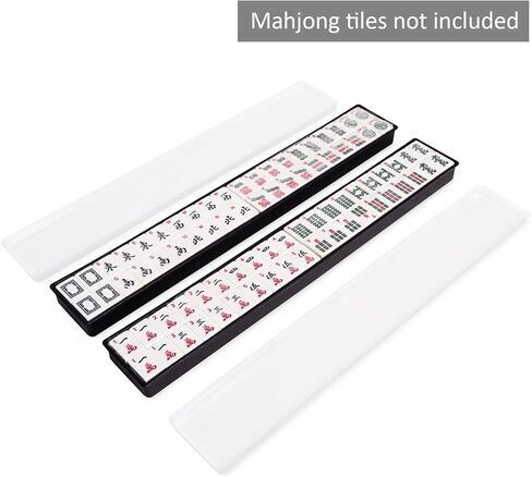 صواني بلاط ما جونغ الأمريكية (البلاط غير متضمن)، قطعتان/مجموعة، صواني بلاستيكية بأغطية، صندوق تخزين ما جونغ، ملحقات ما جونغ in Kuwait