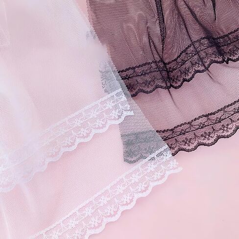 Lolita Veil White Rose Pill Hair Clips Lace Edge Handmade Gothic Gorgeous Cosplay Hair Accessories for Tea Party Prom Princess Hairpin in Saudi Arabia