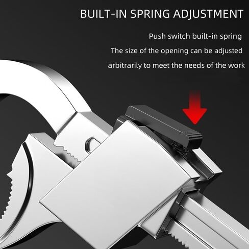Universal Adjustable Double-Ended Wrench, Universal Pipe Wrench for Valves/Faucets/Connecting Pipes/Shower Heads Hand Tool for Water Pipe Repair & Home Accessories in Saudi Arabia