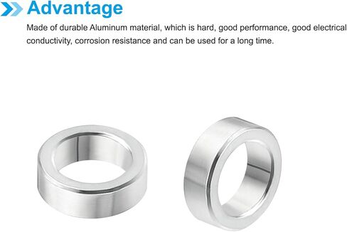 PATIKIL M4 Aluminum Spacers, 5 Pcs Metal Spacer Aluminum 4.1mm ID x 6mm OD x 2mm L Aluminum Spacer Screw Standoff Round for 5/32inch or M4 Screw Bolts in Kuwait