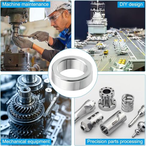 PATIKIL M4 Aluminum Spacers, 5 Pcs Metal Spacer Aluminum 4.1mm ID x 6mm OD x 2mm L Aluminum Spacer Screw Standoff Round for 5/32inch or M4 Screw Bolts in Kuwait