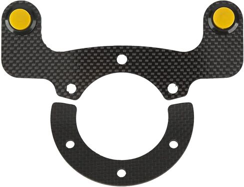 Steering Wheel Horn Button, External Horn Button Kits Carbon Fiber 6 Bolts Steering Wheel Modified Button Universal Replacement for Horns Lights (Yellow) in Saudi Arabia