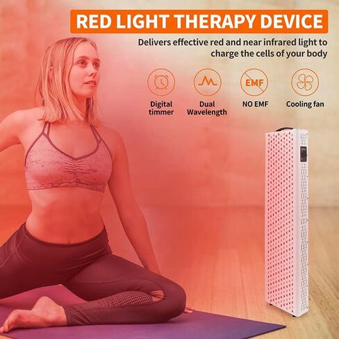 جهاز العلاج بالضوء الأحمر، 400 مصباح LED 660 نانومتر 850 نانومتر أحمر بالقرب من الأشعة تحت الحمراء، لوحة علاج بالضوء مع مؤقت لكامل الجسم، والعناية بالبشرة، وتخفيف آلام العضلات والمفاصل، وتحسين النوم (سلسلة R Pro Max) in Kuwait