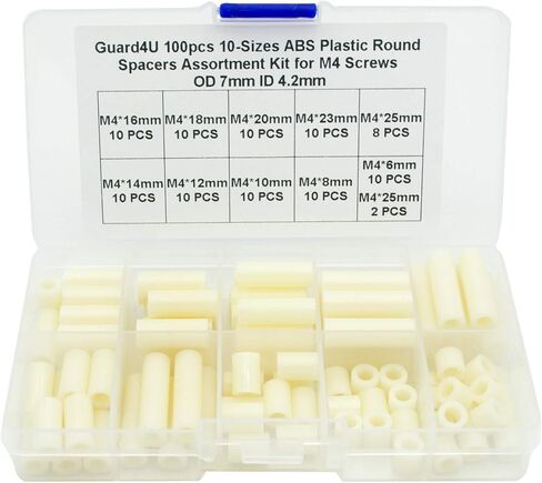 100 قطعة 10 أحجام ABS البلاستيك الفواصل المستديرة مجموعة متنوعة لمسامير M3 OD 7 مللي متر ID 3.2 مللي متر ، الطول 2 مللي متر 4 مللي متر 6 مللي متر 8 مللي متر 10 مللي متر 12 مللي متر 14 مللي متر 16 مللي متر 18 مللي متر 20 مللي متر in Kuwait