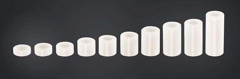100pcs 10-Sizes ABS Plastic Round Spacers Assortment Kit for M3 Screws OD 7mm ID 3.2mm,Length 2mm 4mm 6mm 8mm 10mm 12mm 14mm 16mm 18mm 20mm in Saudi Arabia