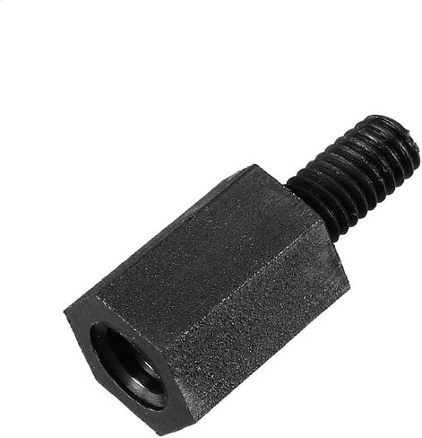 uxcell M3x6mm+6mm Male-Female Hex Nylon PCB Motherboard Spacer Standoff for FPV Drone Quadcopter, Computer & Circuit Board Black 100pcs in Saudi Arabia