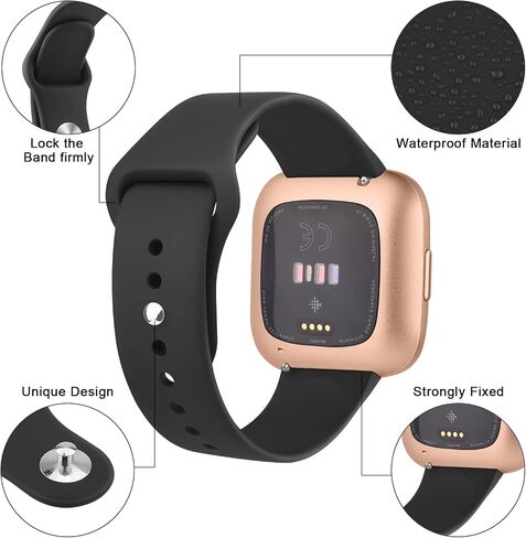 Meliya Silicone Bands Compatible with Fitbit Versa 2 Bands Women Men, Classic Adjustable Sport Replacement Wristbands for Fitbit Versa 2 / Fitbit Versa/Versa Lite/Versa SE in Saudi Arabia
