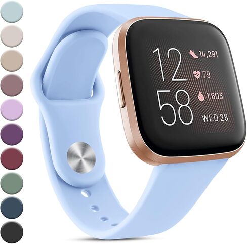 Meliya Silicone Bands Compatible with Fitbit Versa 2 Bands Women Men, Classic Adjustable Sport Replacement Wristbands for Fitbit Versa 2 / Fitbit Versa/Versa Lite/Versa SE in Saudi Arabia
