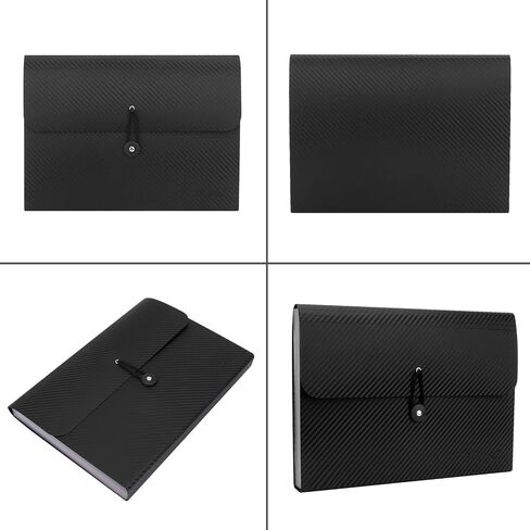 Uquelic 2 Pack 7 Pockets Expanding File & Cover Folder with Labels, Rainbow Twill A4 File Organizer, Plastic Portable Desktop Supplies Accordion Document Holder in Saudi Arabia