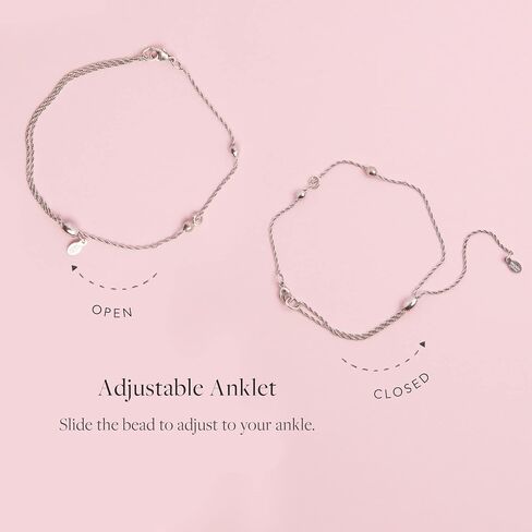 Alex and Ani Path of Symbols Adjustable Anklet for Women, Evil Eye Charm, Rafaelian Finish, 11.5 in in Saudi Arabia
