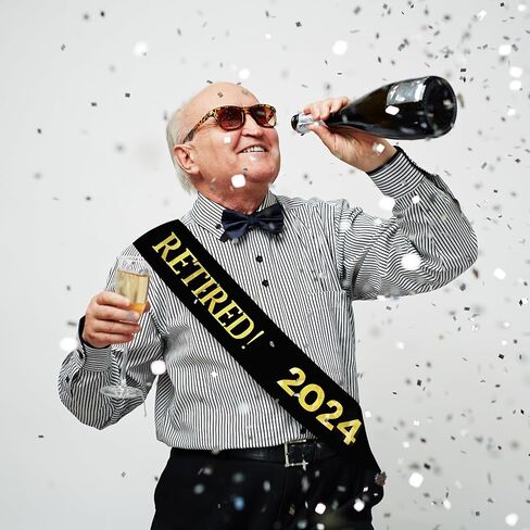 2024 Retirement Sash - Celebrate Retirement Luxurious Glitter Sash for Women with Oversized Metal Pin. Perfect for Retirement Parties, & Special Events by JPACO (Black 2024) in Saudi Arabia