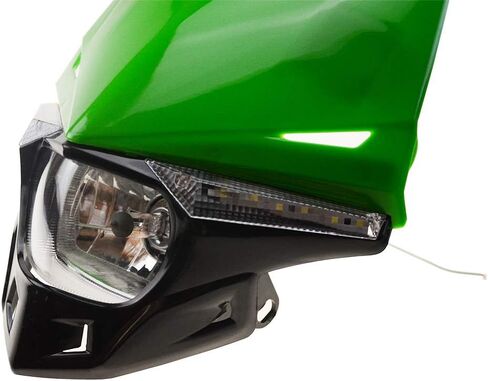 GOOFIT H4 12V 35W Universal Motorcycle Headlight Bulb Halogen Light Replacement for Supermoto Suzuki Kawasaki ATV Racer Dirt Pit Bike Green in Kuwait