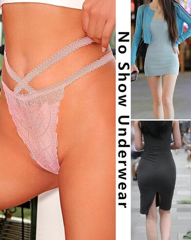 K-CHEONY Lace Thong for Women Sexy Ladies Underwear Bow Tie Panties Cotton Thongs 3 Pack in Saudi Arabia
