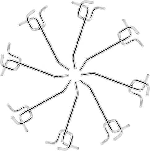 26 قطعة من خطافات بيجبورد مقاس 4 بوصة، ملحقات أدوات لوحة ربط على شكل حرف L للوحة بيجبورد مقاس 1/8 و1/4 بوصة، وخطافات أدوات لتنظيم الجدران، والمطبخ، والمرآب، والمتجر، والمكتب in Saudi Arabia