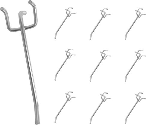 Pegboard Hooks, Hooks for Pegboards with 0.98 inch Hole Spacing, 3.9 inch longth Pegboard Hooks for Hanging Tools (10 Pack, White) in Saudi Arabia