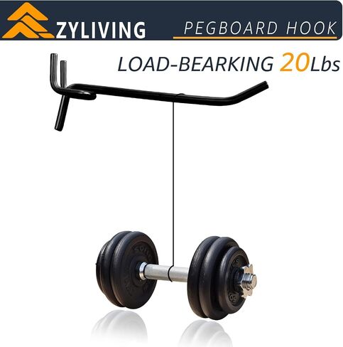 Pegboard Hooks, Hooks for Pegboards with 0.98 inch Hole Spacing, 3.9 inch longth Pegboard Hooks for Hanging Tools (10 Pack, White) in Saudi Arabia
