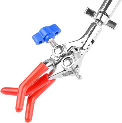 StonyLab 3 Prong Swivel Clamp، قوي 3 Prong Single ضبط متعدد الأغراض 360 درجة قطب المطاط المشبك مع رئيس رئيس للاستخدام المختبري in Saudi Arabia
