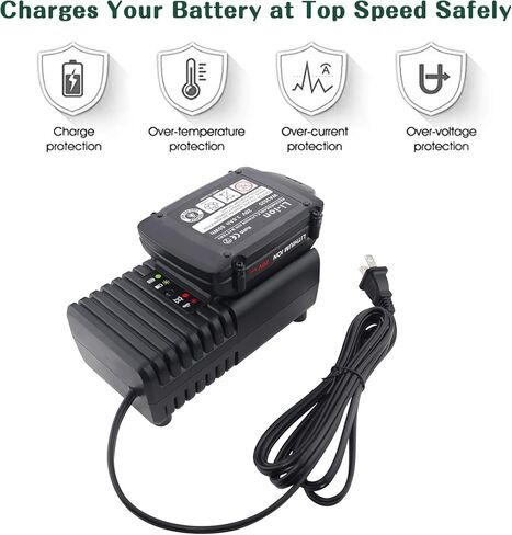 شاحن بطارية ليثيوم أيون WA3868 20 فولت بديل لـ Worx متوافق مع بطارية Worx 18V/20V WA3868 WA3520 WA3525 WA3512 WA3512.1 WA3522 WA3544 WA3742 WA3575 WA3578 شاحن بطارية ليثيوم أيون in Kuwait