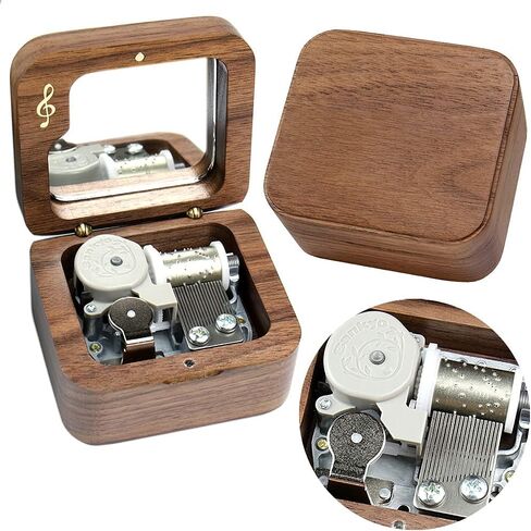 Sinzyo Choppin Serenade Walnut Music Box Vintage Wood Carved Wind Up Musical Box Gift for Christmas,Birthday,Valentine's Day in Kuwait