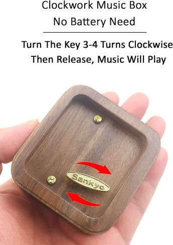 Sinzyo Choppin Serenade Walnut Music Box Vintage Wood Carved Wind Up Musical Box Gift for Christmas,Birthday,Valentine's Day in Kuwait