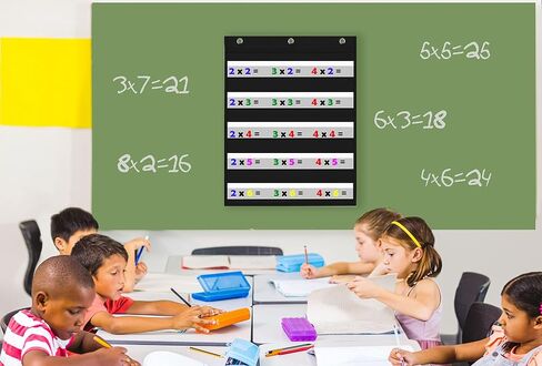– 17" Wide x 22" Long Pocket Chart for Classroom – Standard Pocket Chart with Write-On Cards – Pocket Chart Organizer for Schedule, Class, Home, Announcements in Saudi Arabia