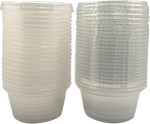 العناصر 4U! أكواب حاوية الصلصة/الصلصة/الجيلو للاستعمال مرة واحدة، بلاستيك شفاف، 2 أونصة، 24 قطعة in Kuwait