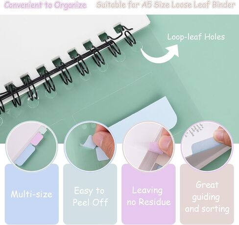 420 قطعة من عروات الفهرس اللاصقة، 0.47/0.98/1.77 بوصة، عروات لاصقة للكتب الملونة، أعلام علامات تبويب ملفات قابلة للكتابة وتغيير الوضع للكتب والمجلدات ومجلدات الملفات (موراندي) علامات تبويب الفهرس in Kuwait