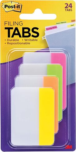 عروات Post-it® المتينة، 2 × 1 1/2 بوصة، ألوان متنوعة، 6 أعلام لكل وسادة، عبوة من 4 وسادات in Saudi Arabia