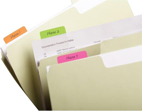 عروات Post-it® المتينة، 2 × 1 1/2 بوصة، ألوان متنوعة، 6 أعلام لكل وسادة، عبوة من 4 وسادات in Saudi Arabia