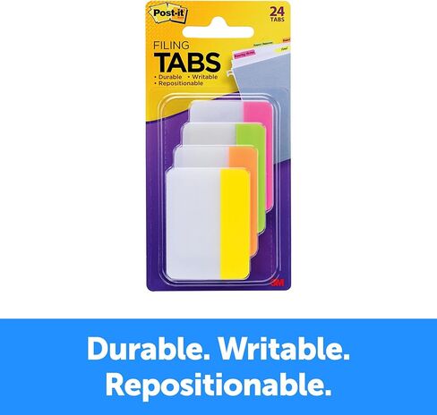 عروات Post-it® المتينة، 2 × 1 1/2 بوصة، ألوان متنوعة، 6 أعلام لكل وسادة، عبوة من 4 وسادات in Saudi Arabia