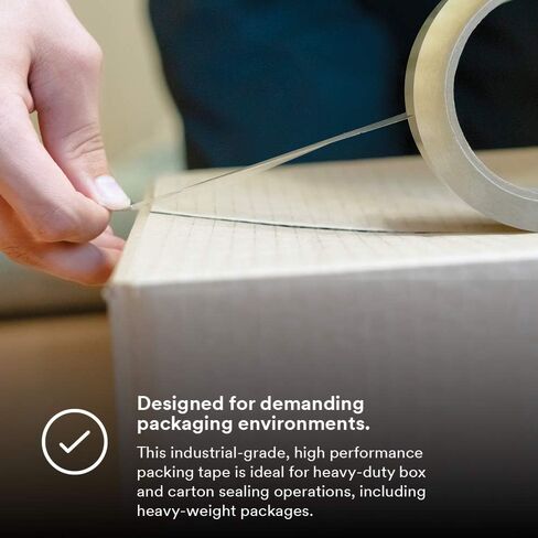 Scotch Box Sealing Tape 355, Clear, 36mm x 50m, Individually Wrapped Conveniently Packaged in Saudi Arabia
