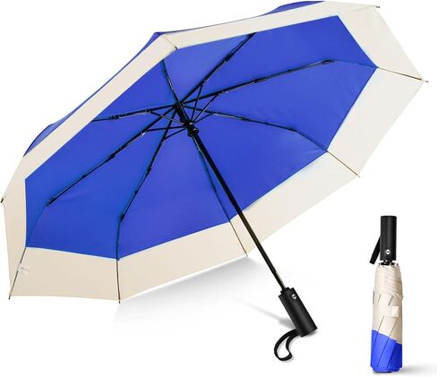 مظلة سفر صغيرة الحجم من LEAGERA - قوس 46 بوصة، مظلة أوتوماتيكية قابلة للطي مظلة جميلة، مظلة محمولة وخفيفة الوزن للمطر والشمس، مظلة هدايا مثالية للنساء in Kuwait