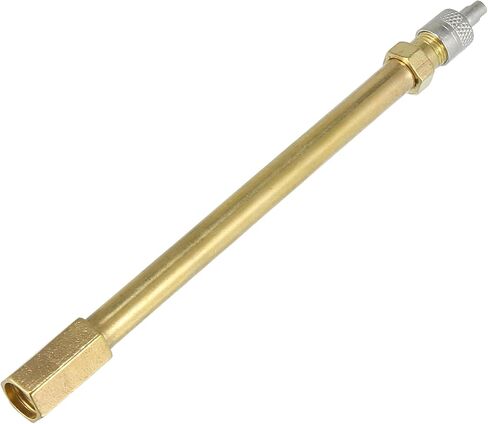 X AUTOHAUX 2pcs 50mm/1.97" Long Brass Auto Tire Valve Extension Adaptor Air Tyre Stem Extender Inflation Stright Bore for Car Truck Motorcycle Bike Mower Scooter in Saudi Arabia