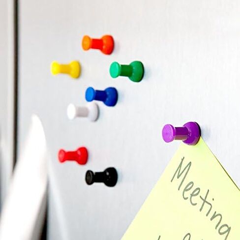 Magnetic Push Pins, Fun Colorful Push Pin Magnets, Perfect Fridge & Whiteboard Magnets, Magnetic Thumb Tacks for Office and Classroom - MapMagnets in Saudi Arabia