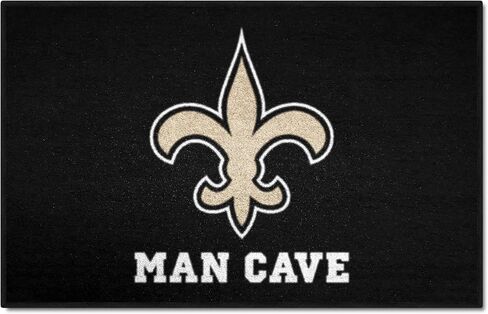 سجادة FANMATS 14337 NFL New Orleans Saints Nylon Universal Man Cave Starter Rug، 19 بوصة × 30 بوصة in Saudi Arabia