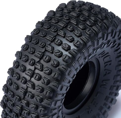 مجموعة إطارات دبابيس فائقة النعومة 68 * 25 مم وحشوات مطاط السيليكون الأرجواني لإطارات Trx4m SCX24 1/18 1/24 RC 1.0 بوصة ترقية سيارة RC الزاحفة FMS FCX24 RC in Saudi Arabia
