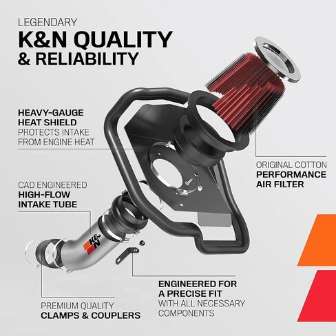 K&N Cold Air Intake Kit: Increase Acceleration & Towing Power, Guaranteed to Increase Horsepower up to 15HP: Compatible with 3.6L, V6, 2017-2019 Chevy/GMC (Colorado, Canyon), 77-3104KP in Saudi Arabia