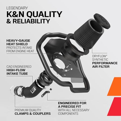K&N Cold Air Intake Kit: Increase Acceleration & Towing Power, Guaranteed to Increase Horsepower up to 15HP: Compatible with 3.6L, V6, 2017-2019 Chevy/GMC (Colorado, Canyon), 77-3104KP in Saudi Arabia