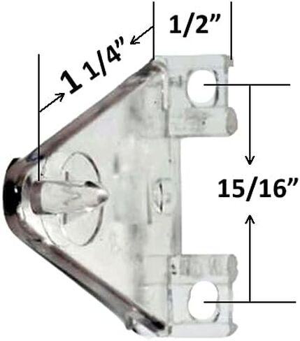 Hold Down Plastic Bracket for 2 inch Horizontal Blind- Pack of 2 - Clear with Screws in Saudi Arabia