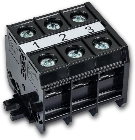 3 مجموعات من الكتل الطرفية 600 فولت 60 أمبير * 2 موضع لوحة تثبيت بصف مزدوج كتل شريط طرفية 20-6 AWG تصميم زنبركي لنطاق الأسلاك للتركيب السريع in Kuwait