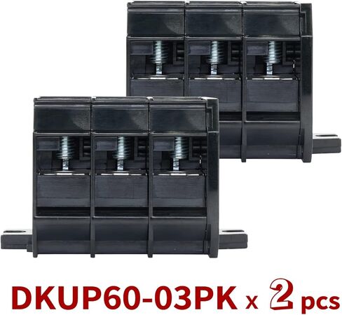 3 مجموعات من الكتل الطرفية 600 فولت 60 أمبير * 2 موضع لوحة تثبيت بصف مزدوج كتل شريط طرفية 20-6 AWG تصميم زنبركي لنطاق الأسلاك للتركيب السريع in Kuwait