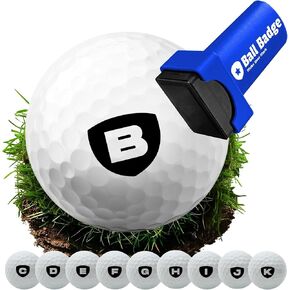 ختم كرة الجولف لشارة الكرة - الحرف الأولي المخصص [A–Z] | قلم تحديد كرة الجولف ذاتي التحبير | أداة تحديد قابلة لإعادة الاستخدام لتحديد وتخصيص كرات الجولف الخاصة بك in Kuwait