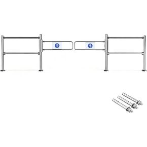 Automatic Single-Swing Stainless Steel Access Gate Metal Double Leaf Portal for Markets Half-Height Gate (110cm x 102cm) - & Secure Outdoor Entry Solution in Kuwait