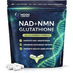 NMN + L-Glutathione Supplement – NAD+ Support, Mitochondrial Energy & Antioxidant Defense with CoQ10, NAC, PQQ & Alpha Lipoic Acid – 120 Capsules. Refill Pack in Saudi Arabia