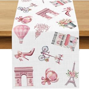 Paris Party Decorations Table Runner French Themed Birthday Party Decor Wedding Dining Room Home Kitchen Island Decor in Kuwait