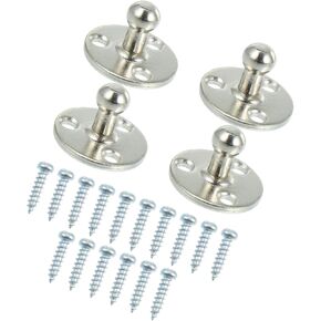 Motoforti Car Gas Spring Mounting Bracket 10mm Ball Stud Bracket End Fitting Connector with 16 Screws Silver Tone Set of 4 Long-Lasting in Kuwait