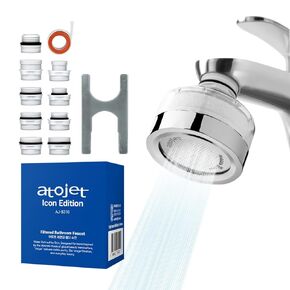 Cleansing Washbasin Faucet Replacement Filter Inspired By Korea's Beauty Culture - Pure Carbon Filters for Bathroom & Kitchen Water (6 Filters) – Compatible with Atojet AJ8310 (AJ8310-FLT-6PC) in Saudi Arabia
