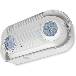 LFI Lights® مصباح الطوارئ الخارجي، مدرج في قائمة UL 924، مقاوم للطقس NEMA 4X مع بطارية احتياطية، رؤوس LED قابلة للتعديل، مبيت أبيض، ELWETLEDWBB (2) in Kuwait