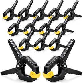 14 Pack Plastic Spring Clamps, 3.5 inch Heavy Duty Clips Spring Clips, Backdrop Clips, Plastic Wood Clamps for Backdrop, Crafts, Clamp Heavy Duty for Woodworking, Home, Photography Orange Splint in Saudi Arabia