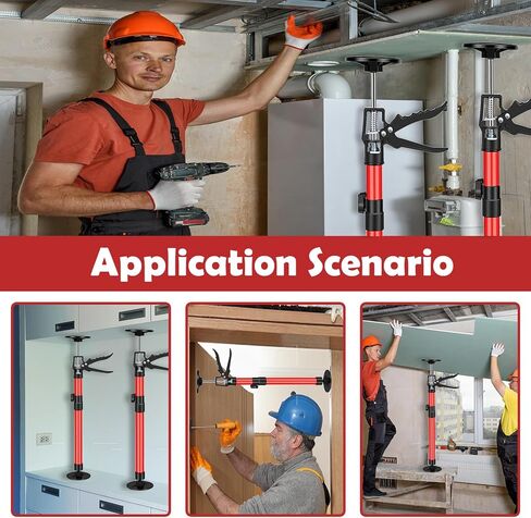 2 Pack Cabinet Jacks for Installing Cabinets, 20" to 45" Adjustable Third Hand Support Pole, Telescopic Cabinet Lift Jack for Drywall, 220 LB Capacity (20" to 45") in Kuwait